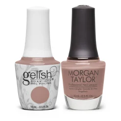 Gelish "Don't Bring Me Down" Duo - Includes Gel Polish and Lacquer - Light Tan Crème