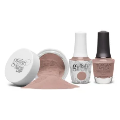 Gelish "Don't Bring Me Down" Trio - Includes Gel Polish, Lacquer and Dip - Light Tan Crème