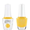 Gelish "Do The Tangle" Duo- Includes Gel Polish And Lacquer- Cyber Yellow Creme