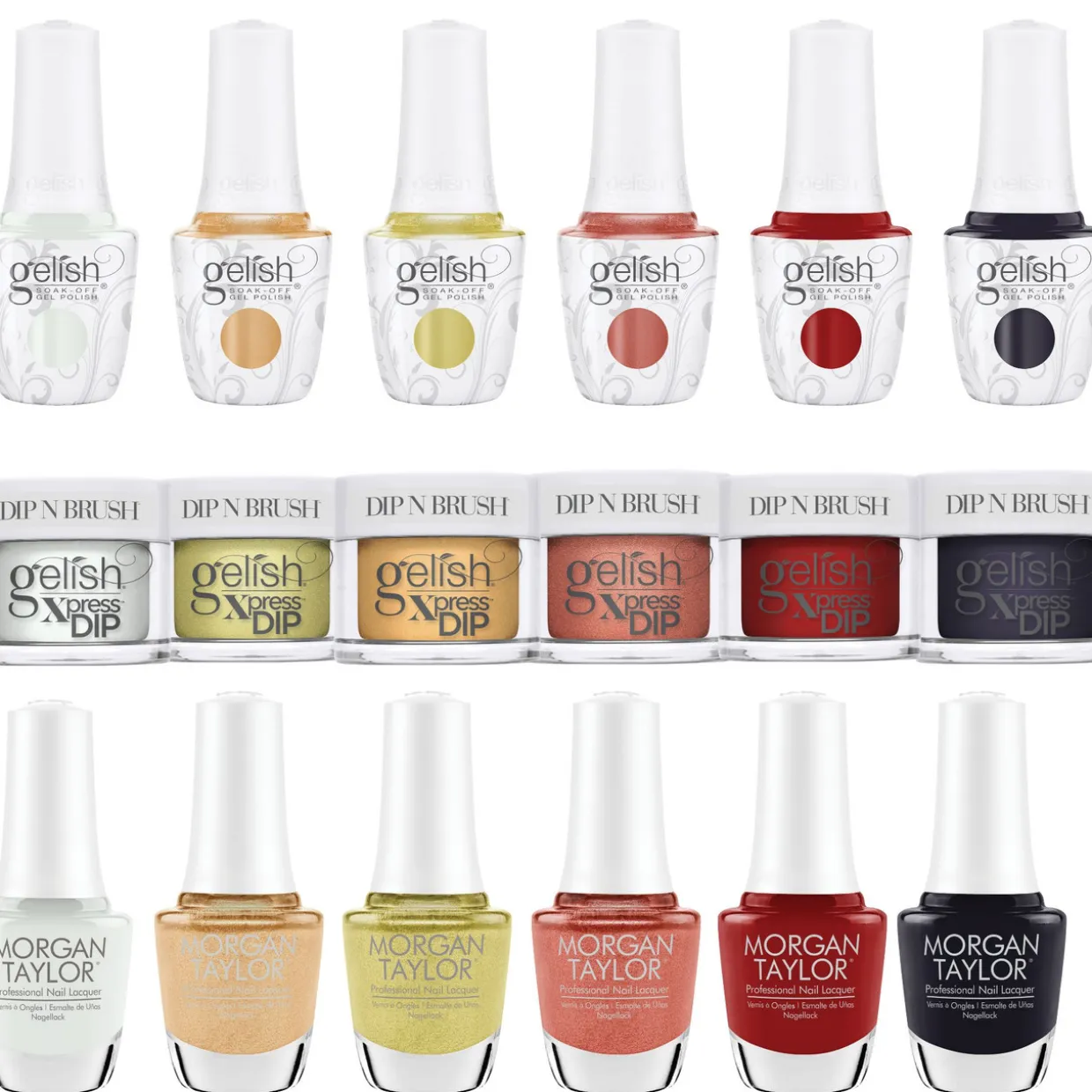 Gelish Fall Collection "Living Our Life" Gel Polish, Lacquer, and Dip, 18 pc Bundle