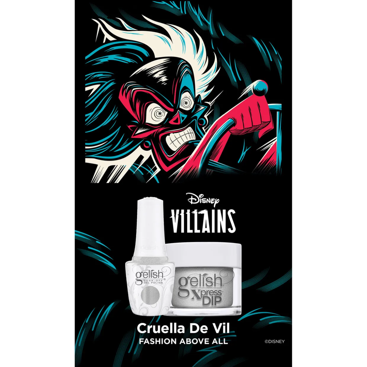 Gelish "Fashion Above All" Disney Villains - Silver Metallic
