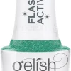 Gelish Flash Glam Soak-Off Gel Polish "Mint To Sparkle", Green Glitter, 15mL | .5 fl oz - 1110548
