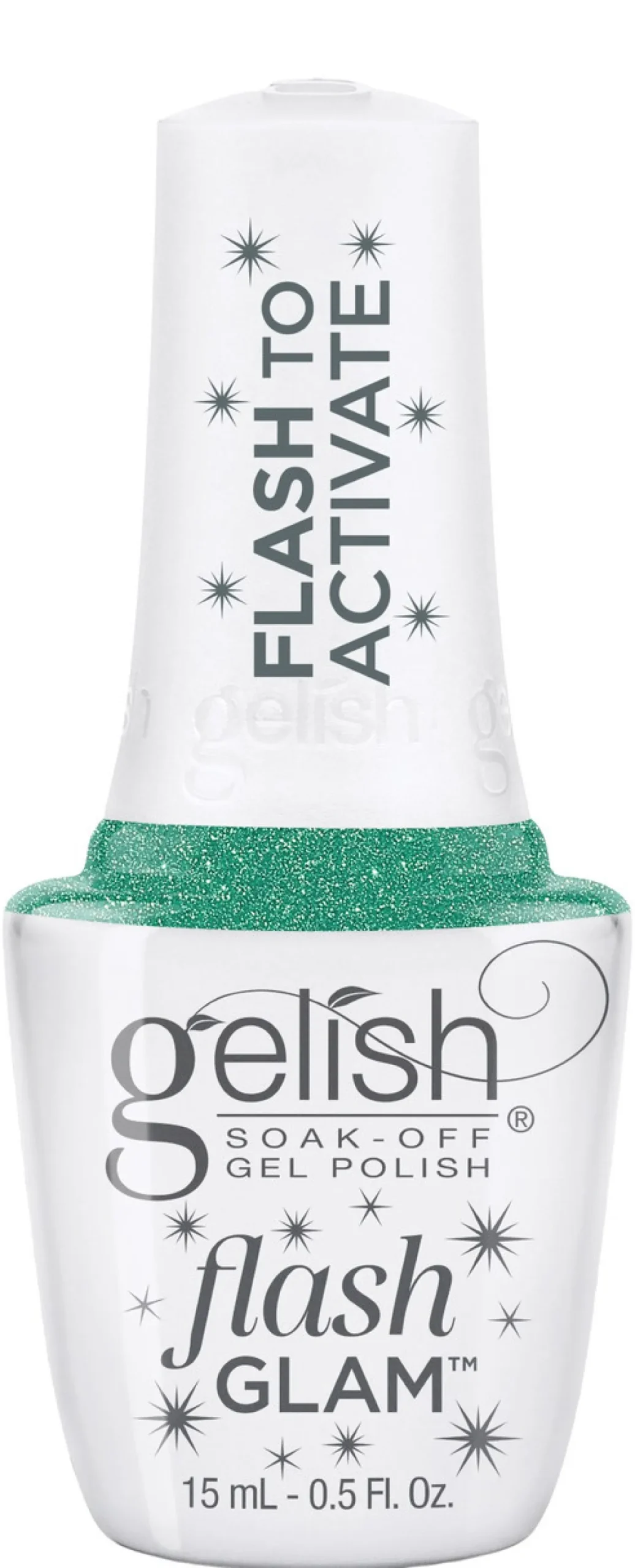 Gelish Flash Glam Soak-Off Gel Polish "Mint To Sparkle", Green Glitter, 15mL | .5 fl oz - 1110548