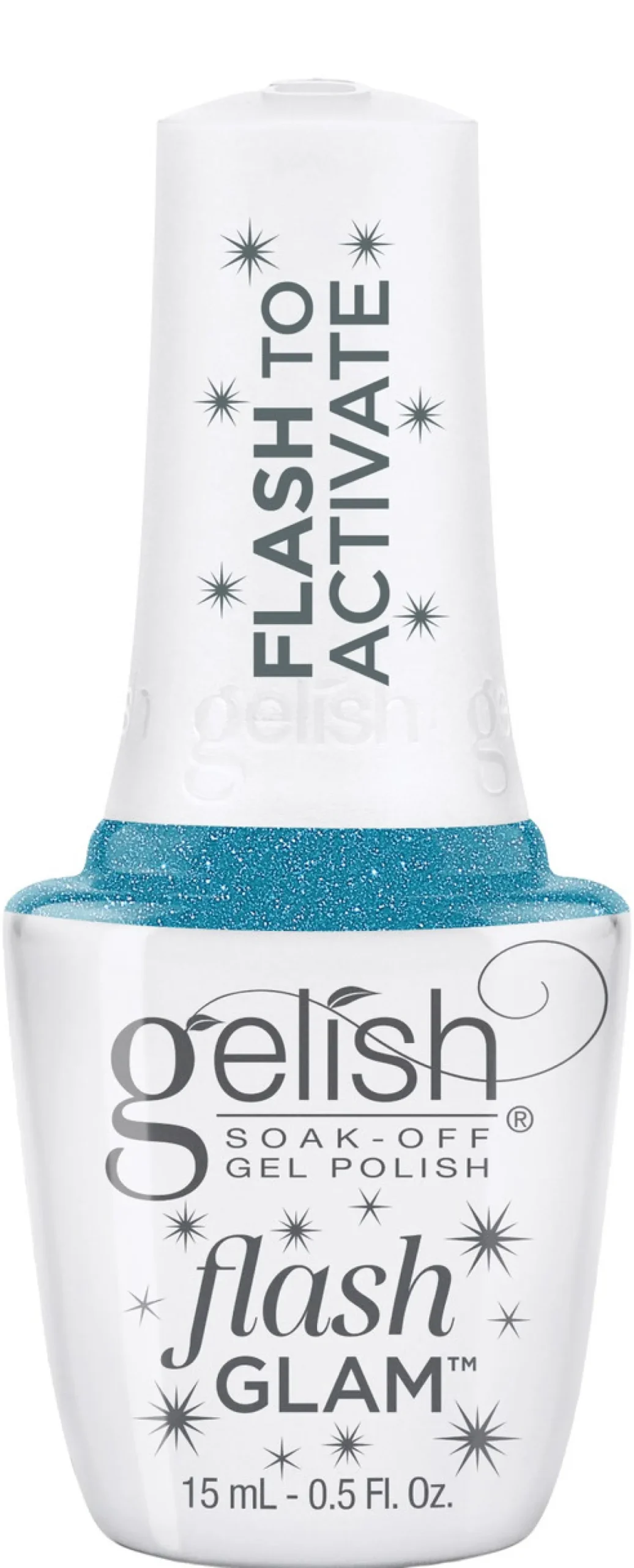 Gelish Flash Glam Soak-Off Gel Polish "I'll Shine For You", Blue Glitter, 15mL | .5 fl oz - 1110547