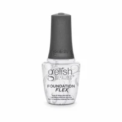 Gelish Foundation Flex Soak-Off Rubber Base Nail Gel, Clear, 15 mL | .5 fl. Oz. - Case Pack of 6