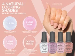 Gelish Foundation Flex Soak-Off Rubber Base Nail Gel, Light Pink, 15 mL | .5 fl. Oz. - Case Pack of 6