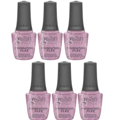 Gelish Foundation Flex Soak-Off Rubber Base Nail Gel, Light Pink, 15 mL | .5 fl. Oz. - Case Pack of 6