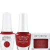 Gelish "Hit The Hotspot" Trio- Includes Gel Polish, Lacquer and Dip - Bright Brick Red Creme