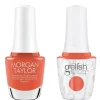 Gelish "I'm All Cheers" Duo - Includes Gel Polish and Lacquer - Celosia Orange Creme