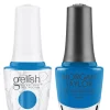 Gelish "I Was Framed" Duo, Cerulean Blue Creme - Includes Gel polish and Lacquer