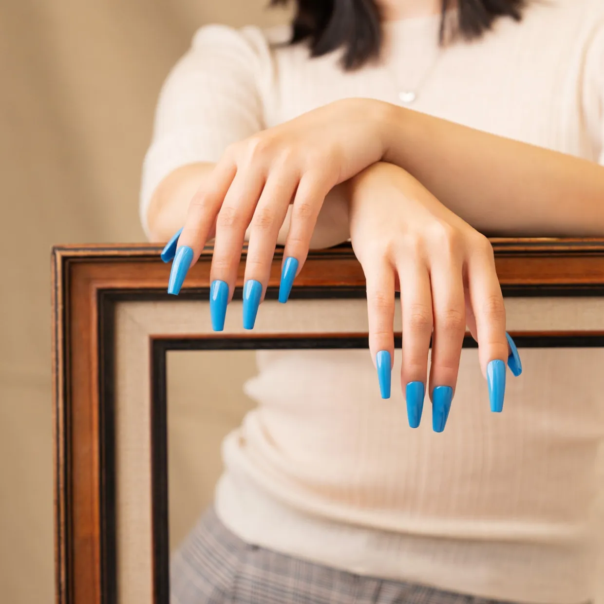 Gelish "I Was Framed" Trio, Cerulean Blue Creme - Includes Gel polish, Lacquer and Dip