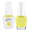 Gelish "Lemon Drop Lush" Duo- Includes Gel Polish and Lacquer -Sunny Yellow Jelly