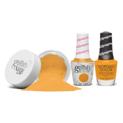 Gelish "Let's Do A Makeover" Trio, Marigold Creme - Includes gel polish, lacquer, and dip