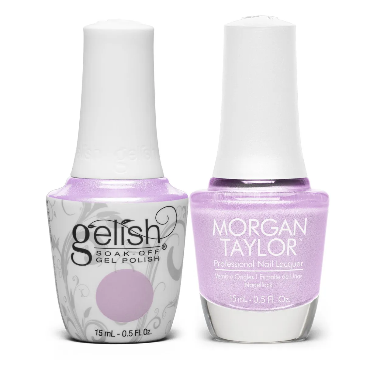 Gelish "Lucidly Lavender" Duo - Includes Gel Polish and Lacquer - Lavender Pearl