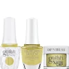 Gelish "Main Street Magic" Trio - Includes Gel Polish, Lacquer and Dip - Antique Gold Metallic