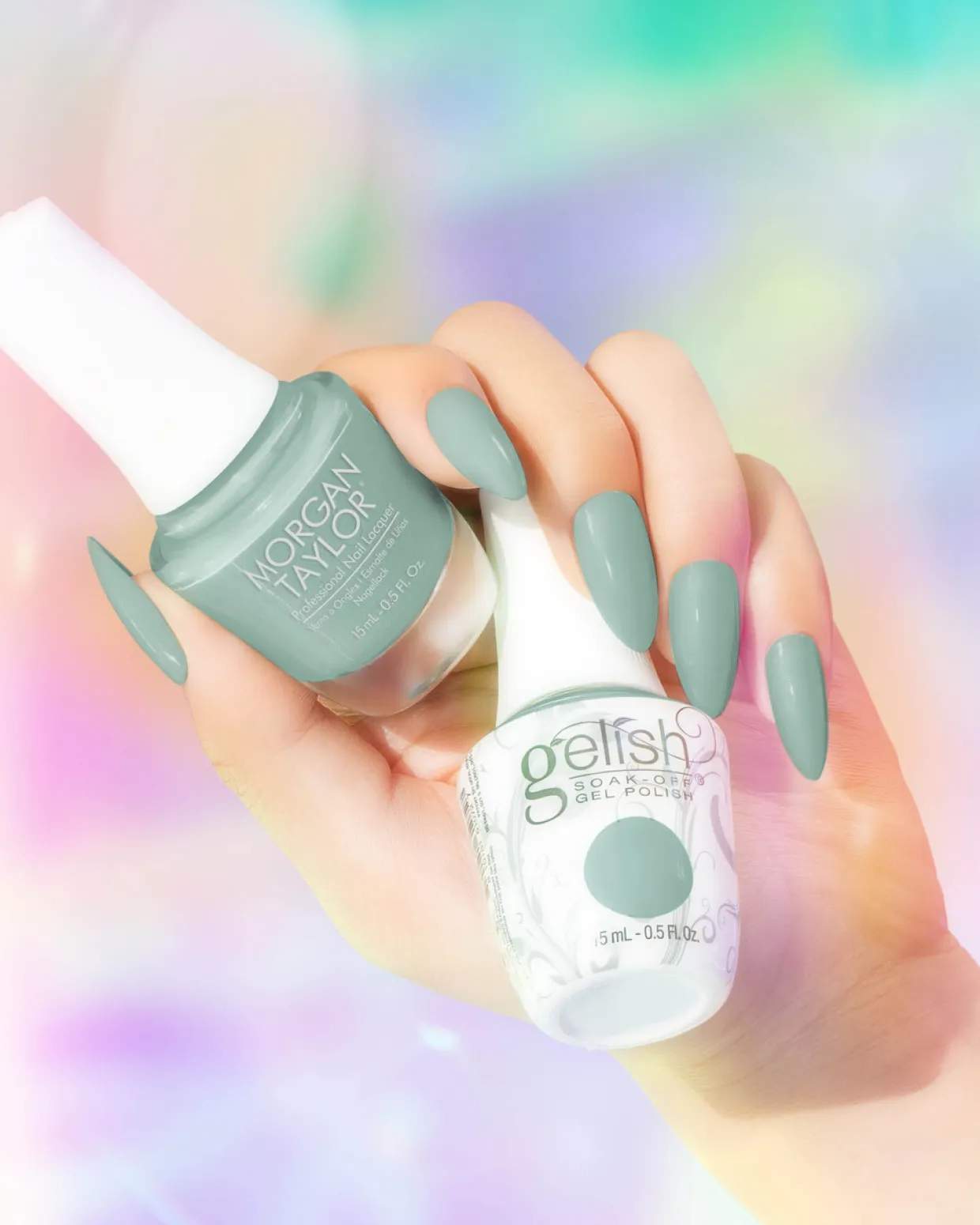 Gelish "Mint For Me" Trio- Includes Gel Polish, Lacquer and Dip - Light Teal Cr�me