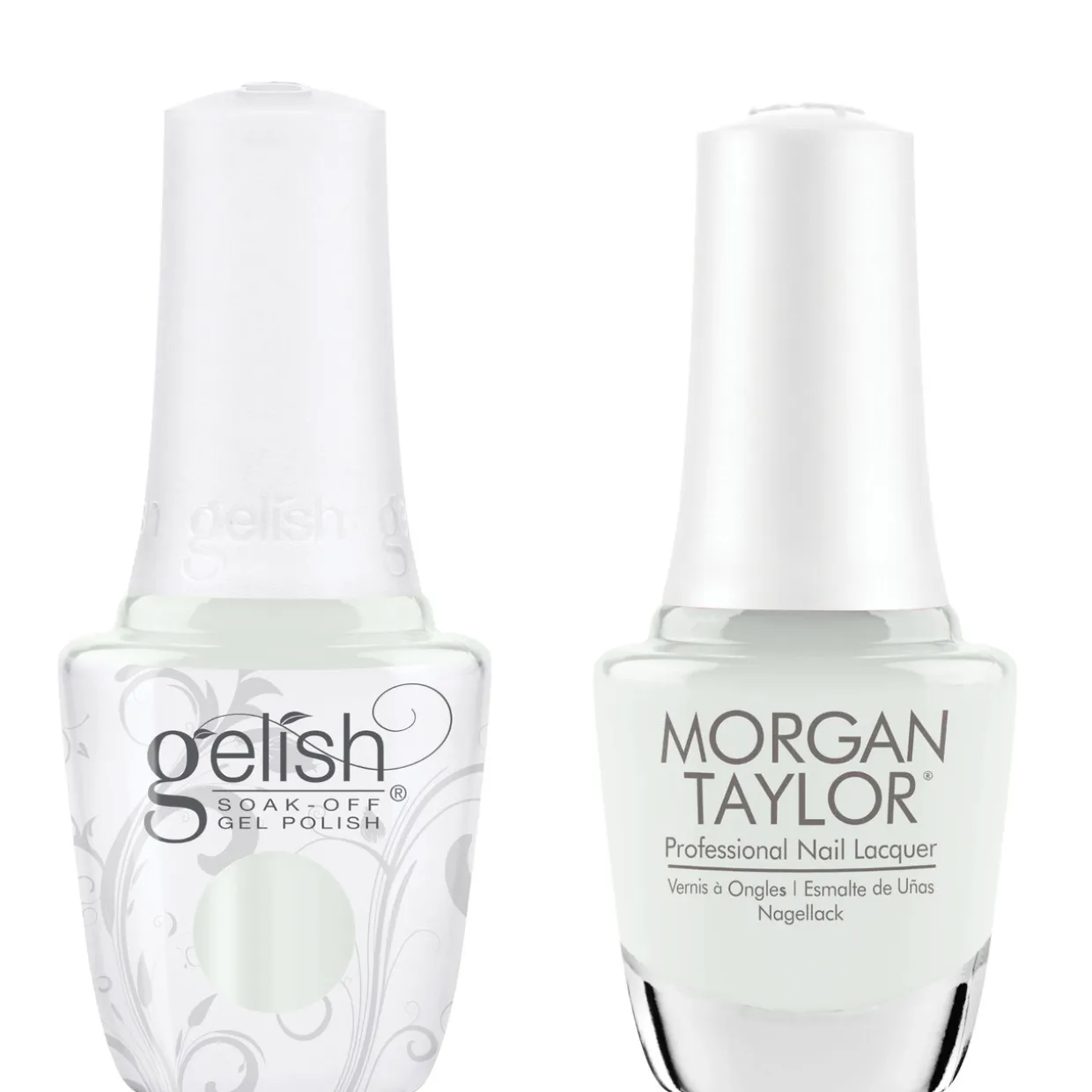 Gelish "Moonlit Moments" Duo - Includes Gel Polish and Lacquer - Ivory Creme