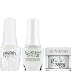 Gelish "Moonlit Moments" Trio- Includes Gel Polish, Lacquer and Dip - Ivory Creme