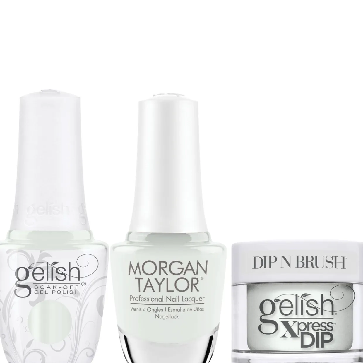 Gelish "Moonlit Moments" Trio- Includes Gel Polish, Lacquer and Dip - Ivory Creme