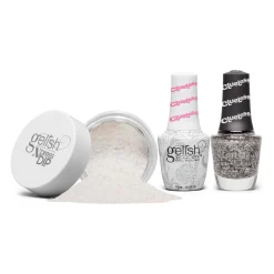 Gelish "Oops, My Bad" Trio, Shattered Glass Glitter Overlay - Includes gel polish, lacquer, and dip
