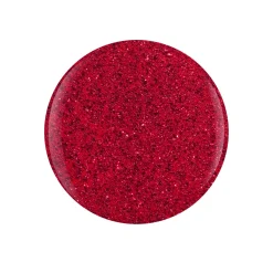 Gelish "Poinsettia Stardust" Duo- Includes Gel Polish and Lacquer - Ruby Red Glitter