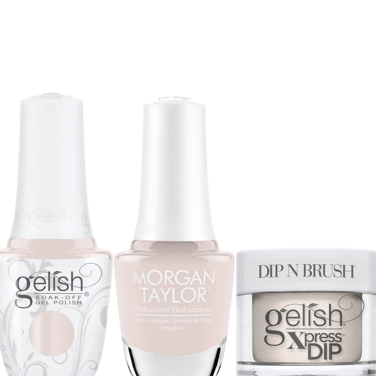 Gelish "Precious In Petals" Trio- Includes Gel Polish, Lacquer and Dip - Vanilla Cr�me