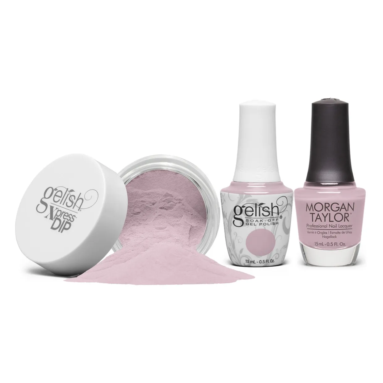 Gelish "Pretty Simple" Trio, Light Nude Crème - Includes Gel Polish, Lacquer, and Dip