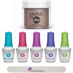 Gelish Professional Nail Dip Starter Kit with Chocolate Shimmer Color