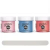Gelish Professional Quality Nail Dip Powder Set of 3 Colors with Free Nail File - Brights Collection