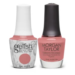Gelish "Radiant Renewal " Duo, Dusty Coral Crème - Includes Gel Polish and Lacquer