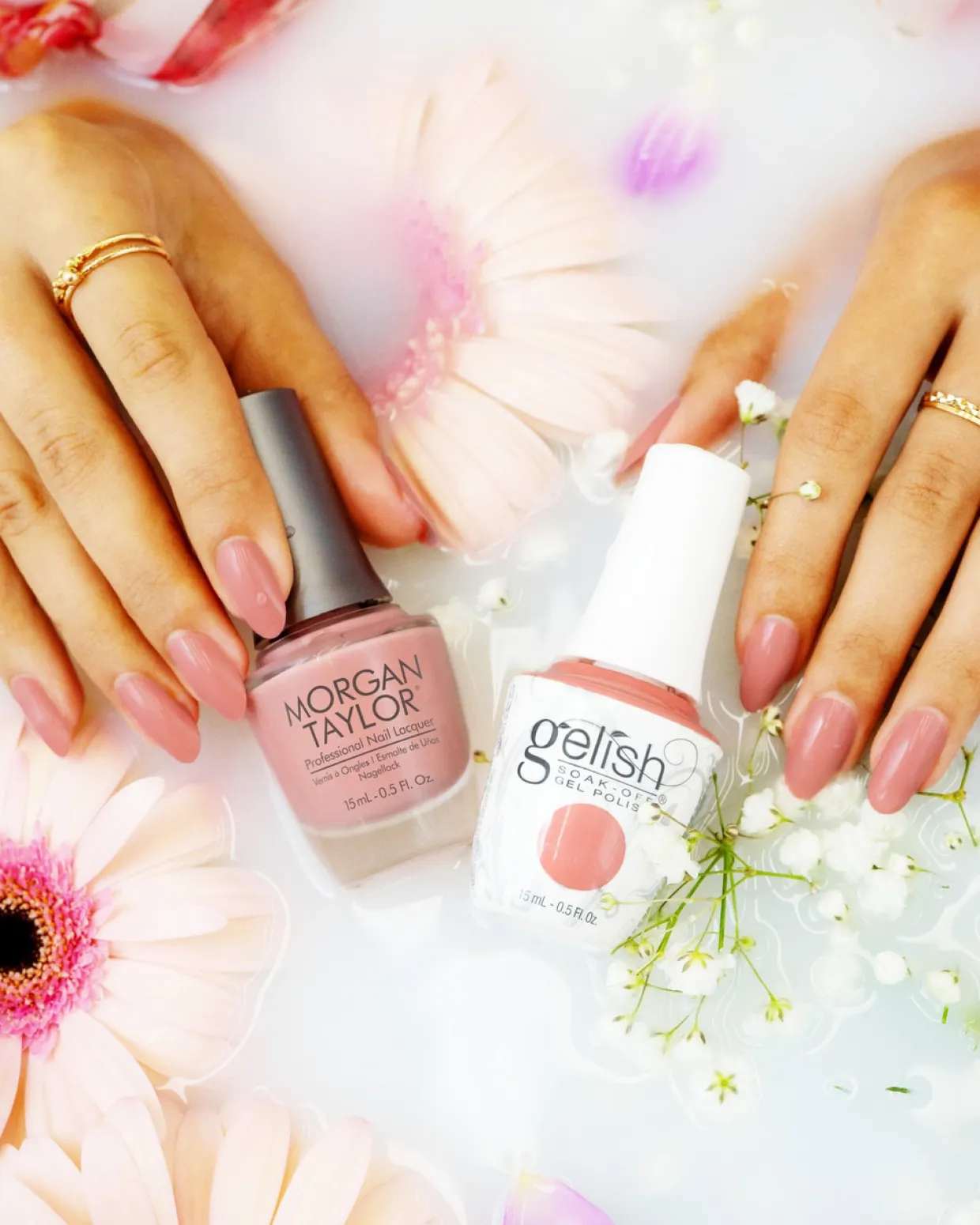 Gelish "Radiant Renewal " Trio, Dusty Coral Crème - Includes Gel Polish, Lacquer, and Dip