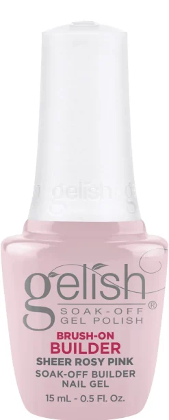 Gelish Sheer Rosy Pink Brush-On Builder Gel, 15 mL | .5 fl. Oz.