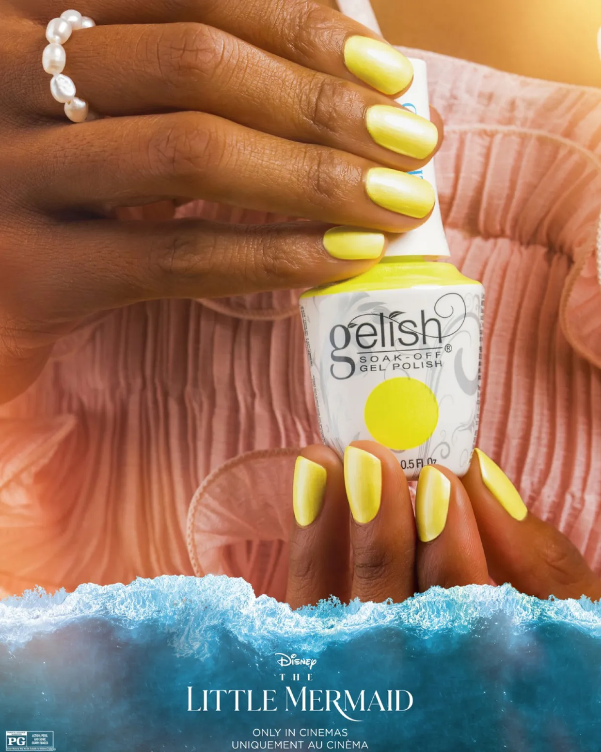 Gelish Soak-Off Gel Polish "All Sands on Deck", Yellow Pearl, 15 mL | .5 fl oz - Splash of Color Collection