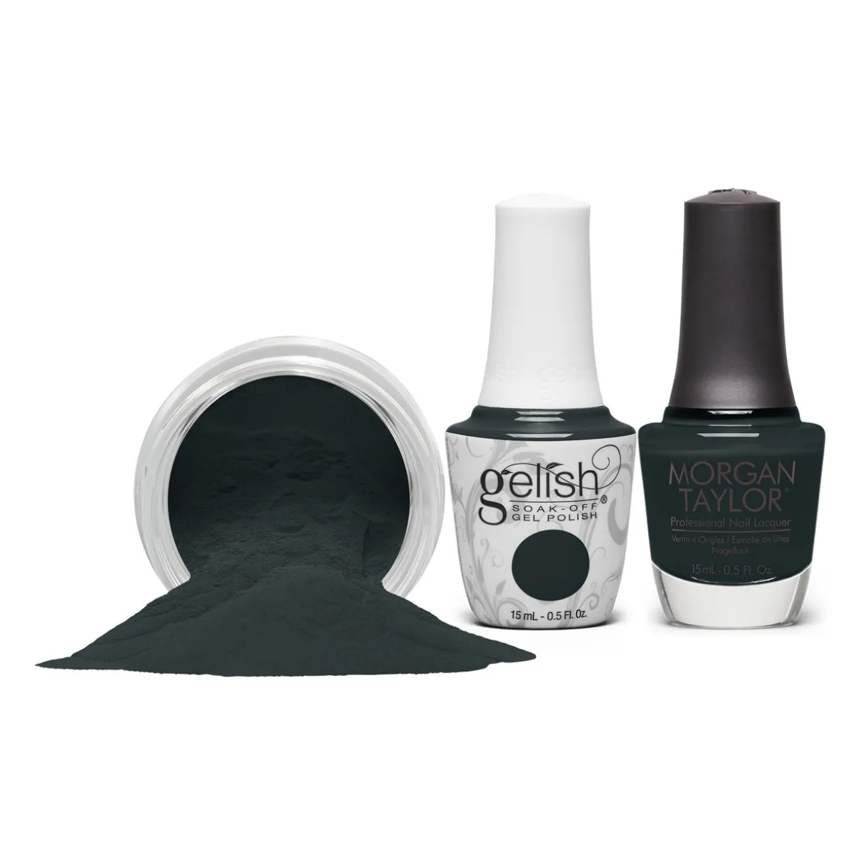 Gelish Soak-Off Gel Polish "Just Hanging Around", Deep Evergreen Crème, 15mL |.5 fl oz -In Frame Collection