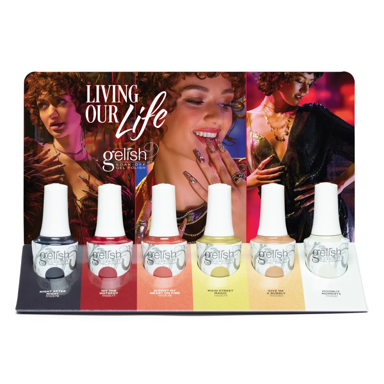 Gelish Soak-Off Gel Polish "Living Our Life" Fall Collection, 6 ct. Display