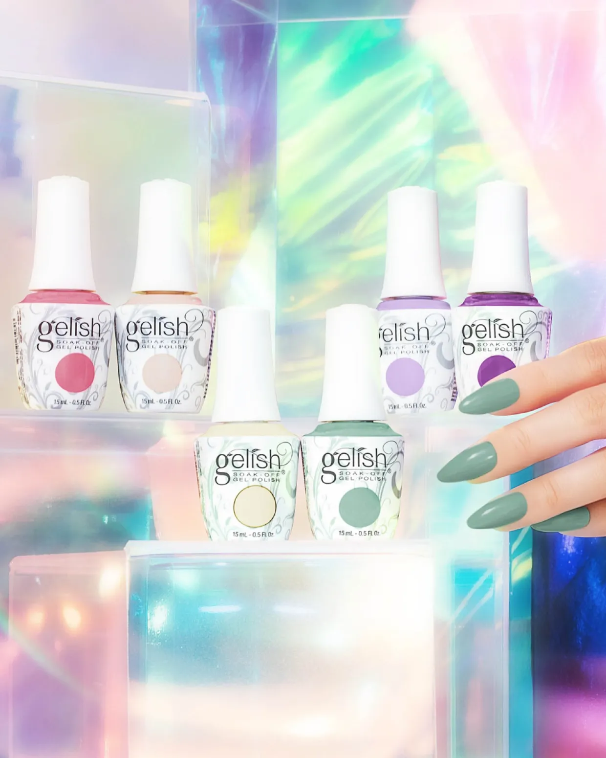 Gelish Soak-Off Gel Polish "Prism Blooms" Spring Collection, 6 ct. Display