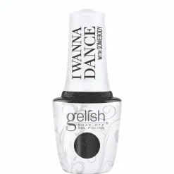 Gelish Soak Off Gel Polish "Record Breaker" Black With Silver Glitter - 15 mL | .5 fl oz - 1110470
