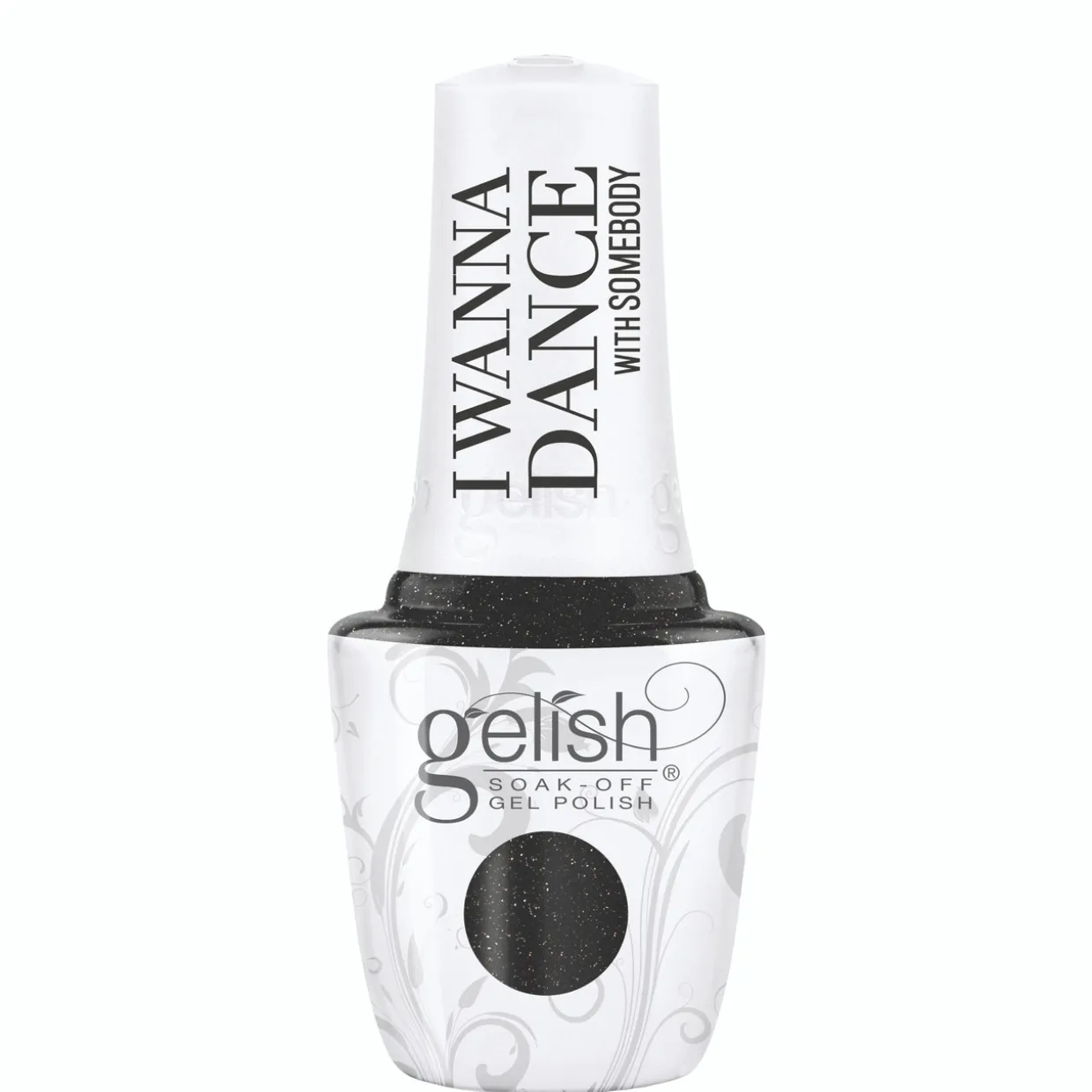 Gelish Soak Off Gel Polish "Record Breaker" Black With Silver Glitter - 15 mL | .5 fl oz - 1110470