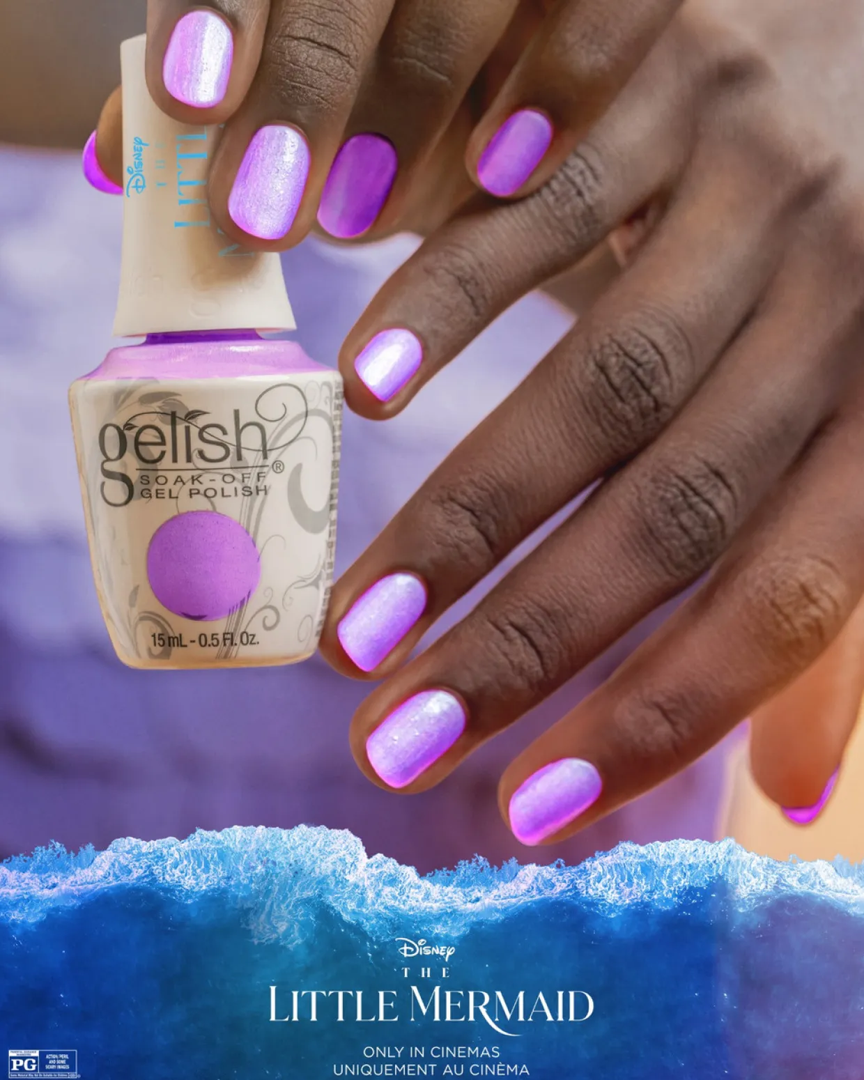 Gelish Soak-Off Gel Polish "Tail Me About It", Light Lavender Shimmer, 15 mL | .5 fl oz - Splash of Color Collection