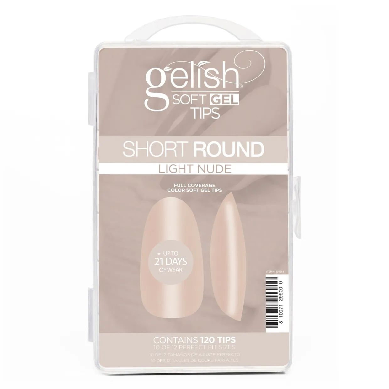 Gelish Soft Gel Tips, Light Nude Short Round, 120 ct.