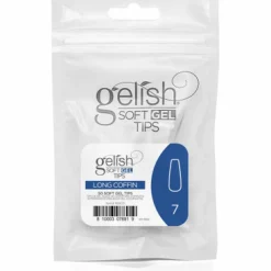 Gelish Soft Gel Tips, Long Coffin Size 7, 50 ct. Refill