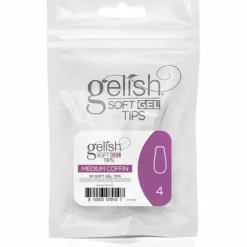 Gelish Soft Gel Tips, Medium Coffin Size 4, 50 ct. Refill