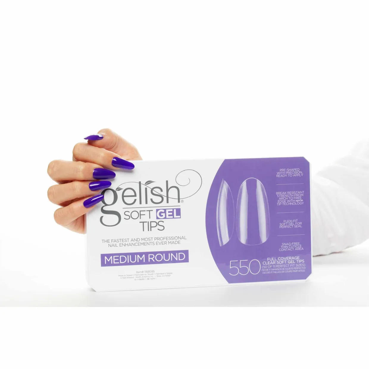 Gelish Soft Gel Tips - Medium Round - 550 ct.