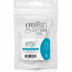Gelish Soft Gel Tips, Medium Square Size 6, 50 ct. Refill
