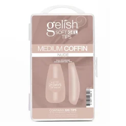 Gelish Soft Gel Tips, Nude Medium Coffin, 120 ct.