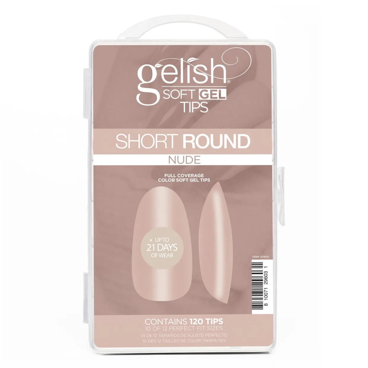 Gelish Soft Gel Tips, Nude Short Round, 120 ct.