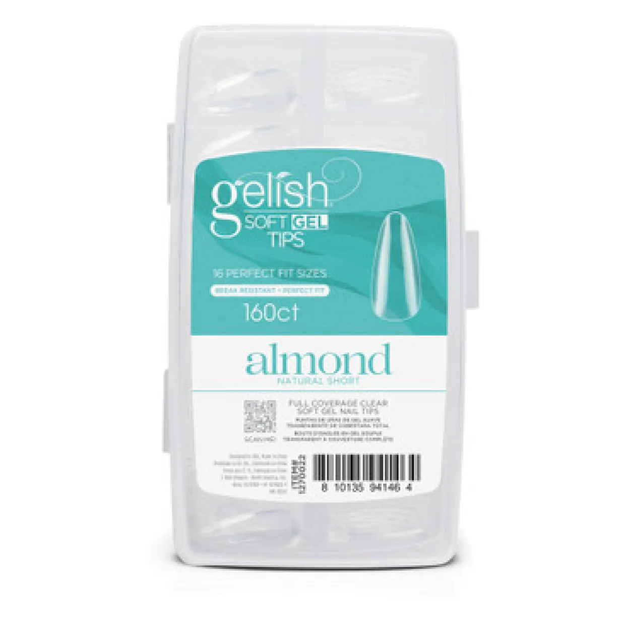 Gelish Soft Gel Tips - Short Almond 160 Ct.