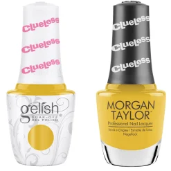 Gelish "Ugh, As If" Duo, Mustard Yellow Creme - Includes gel polish and lacquer
