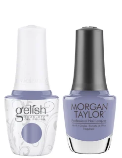 Gelish "What's The Hang Up?" Duo, Muted Blue Creme - Includes Gel polish and Lacquer