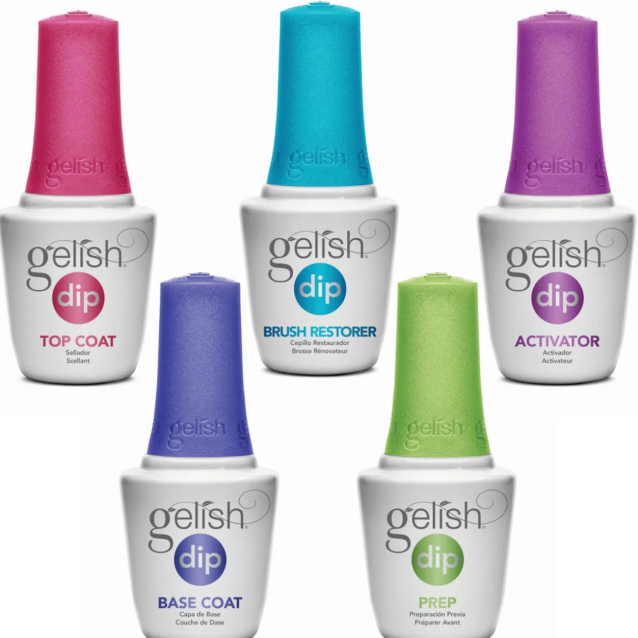 Gelish Xpress Dip Disney Villains Collection Starter Kit, 6 colors + Dip Basix